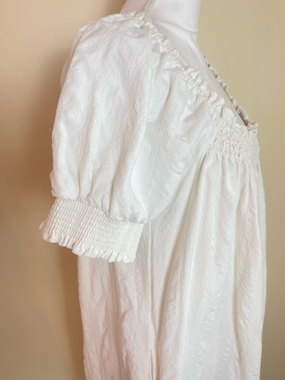 Free People Off-Shoulder Mini Dress in Ivory - Picture 14 of 16